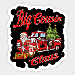 Big Cousin Claus Santa Car Christmas Funny Awesome Gift Sticker